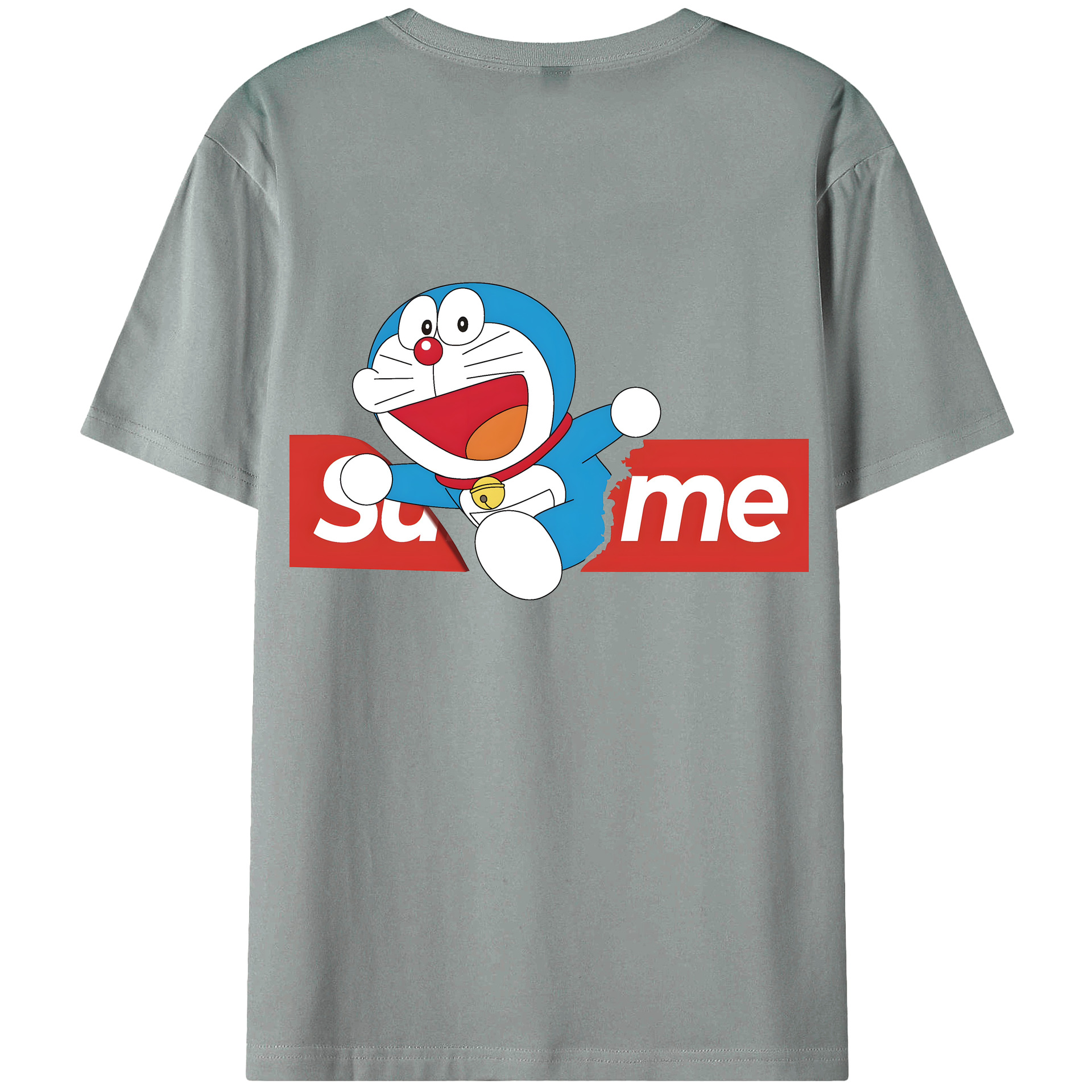 （画像用） ドラえもん Doraemon 綿100％ メンズ半袖Tシャツ（バックプリント） 通気性